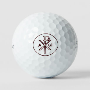 The Chi-Rho Christogram symbol  Golf Balls