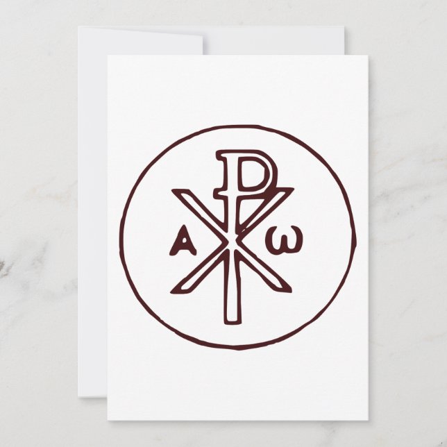 The Chi-Rho Christogram symbol  Holiday Card (Front)