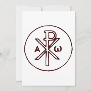 The Chi-Rho Christogram symbol  Holiday Card