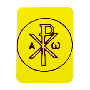 The Chi-Rho Christogram symbol Magnet