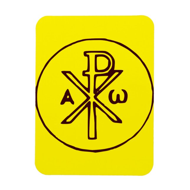 The Chi-Rho Christogram symbol  Magnet (Vertical)