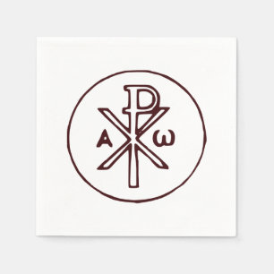 The Chi-Rho Christogram symbol  Napkin