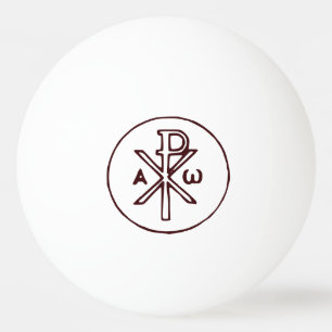 The Chi-Rho Christogram symbol Ping Pong Ball