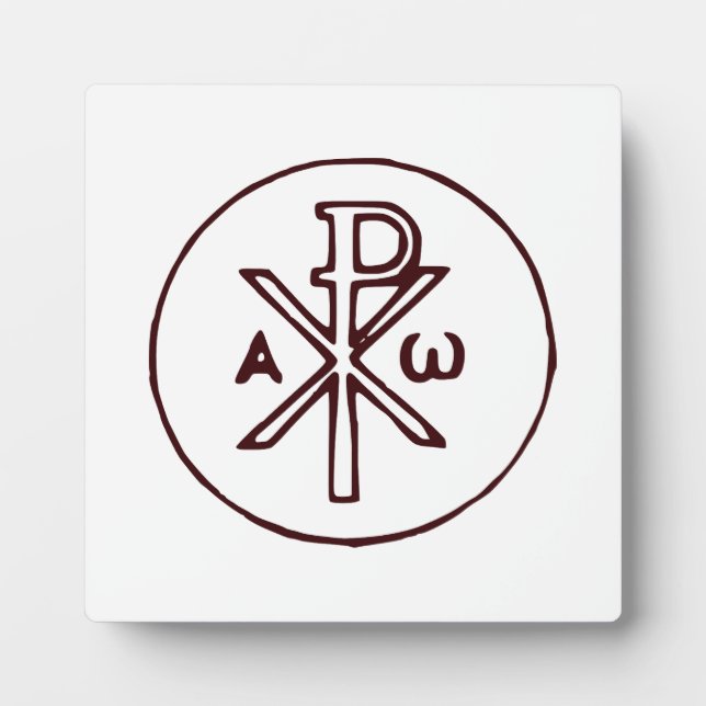 The Chi-Rho Christogram symbol  Plaque (Front)