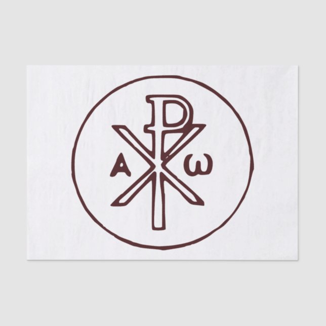 The Chi-Rho Christogram symbol  Tissue Paper (Front)
