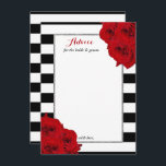 The Chic Modern Luxe Wedding Collection- Red Roses Advice Card<br><div class="desc">Celebrate in style with these chic advice cards. The simple yet stylish design will allow your guests to write a note of advice for you to keep and read over in years to come. The wording is easy to personalise so these cards can quickly be transformed into advice cards for...</div>