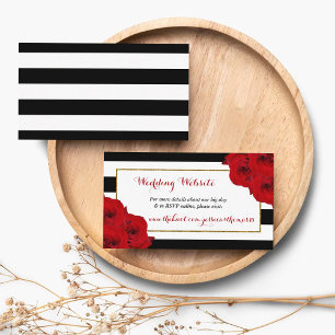 The Chic Modern Luxe Wedding Collection- Red Roses Enclosure Card