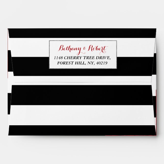 The Chic Modern Luxe Wedding Collection- Red Roses Envelope (Back (Top Flap))