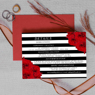 The Chic Modern Luxe Wedding Collection- Red Roses Invitation