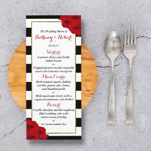 The Chic Modern Luxe Wedding Collection- Red Roses Menu