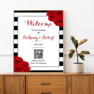 The Chic Modern Luxe Wedding Collection- Red Roses Poster
