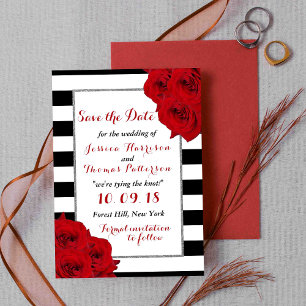The Chic Modern Luxe Wedding Collection- Red Roses Save The Date