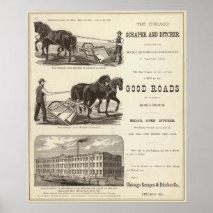 The Chicago Scraper and Ditcher Poster