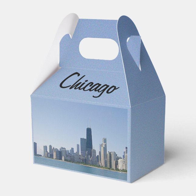 The Chicago Skyline Favour Box (Back Side)