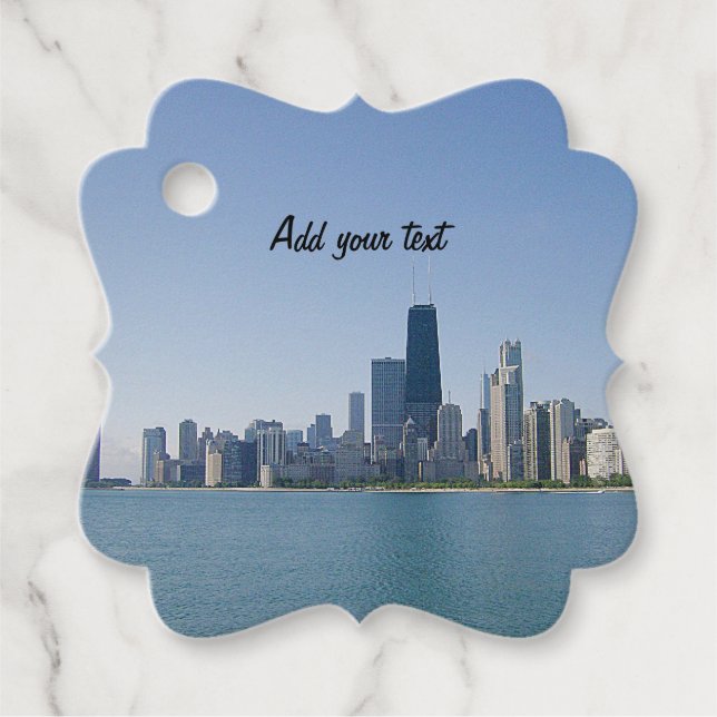 The Chicago Skyline Favour Tags (Front)