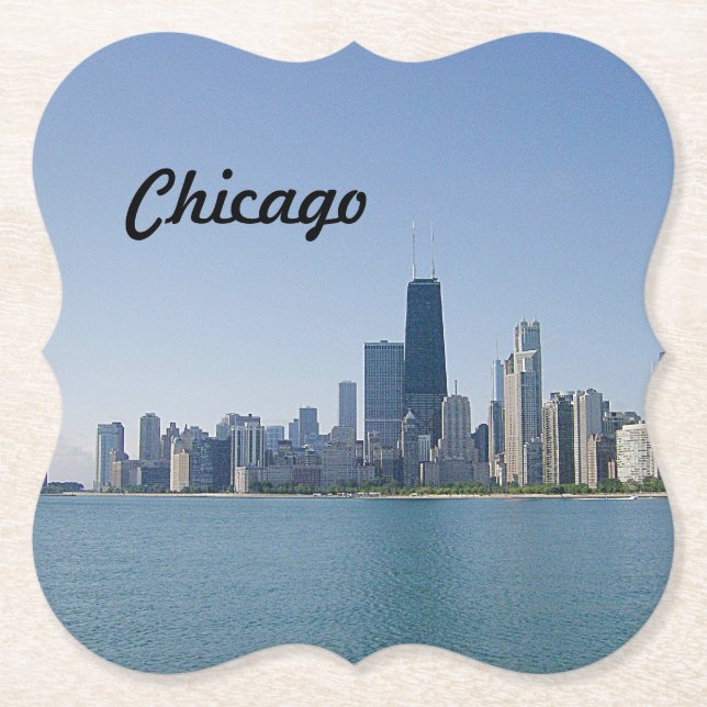 The Chicago Skyline Paper Coaster (Front)