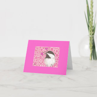 The Chickadee's Valentine Note Card