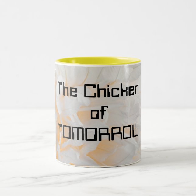 The Chicken of TOMORROW Two-Tone Coffee Mug (Center)