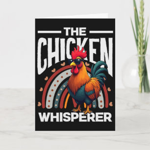 The Chicken Whisperer Cool Rooster Sungles Rainbow Card