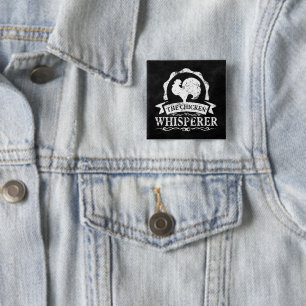 The Chicken Whisperer Funny 15 Cm Square Badge
