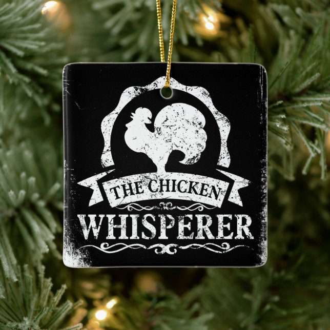 The Chicken Whisperer Funny Ceramic Ornament (Tree)