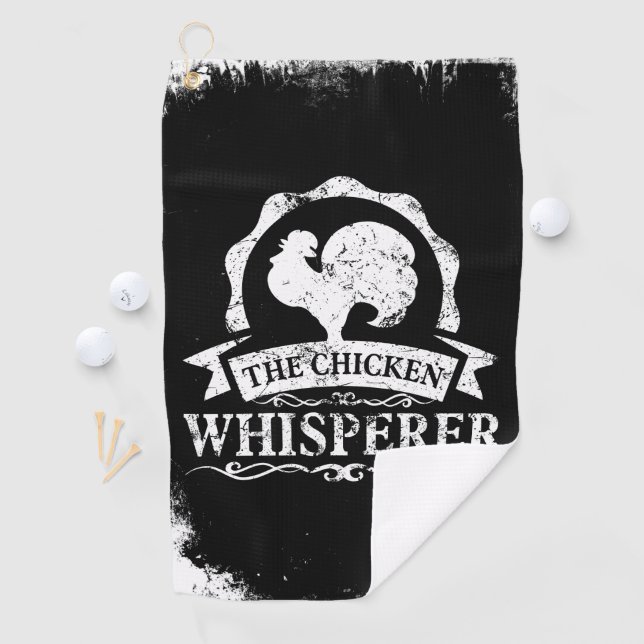 The Chicken Whisperer Funny Golf Towel (InSitu)