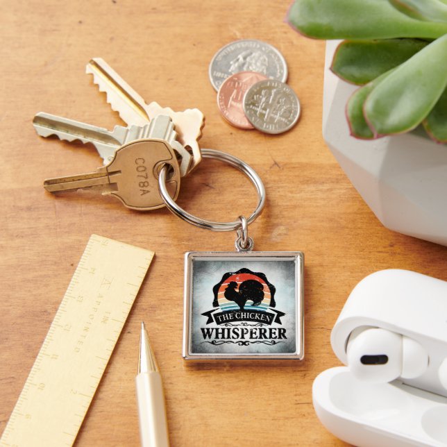 The Chicken Whisperer Funny Key Ring (Desk)