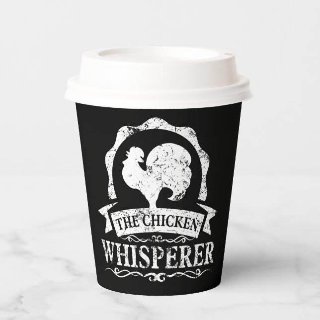 The Chicken Whisperer Funny Paper Cups (Front)