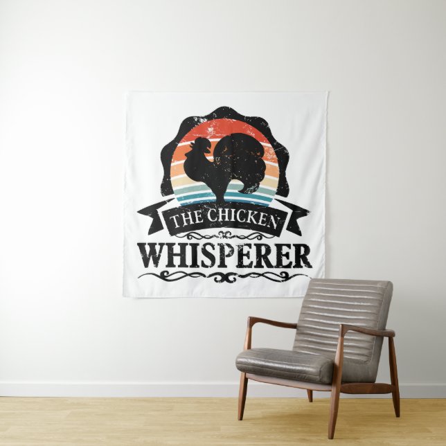The Chicken Whisperer Funny Tapestry (In Situ)