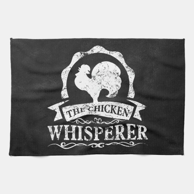 The Chicken Whisperer Funny Tea Towel (Horizontal)