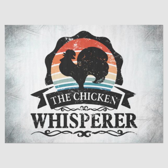 The Chicken Whisperer Funny Tissue Paper (Front)