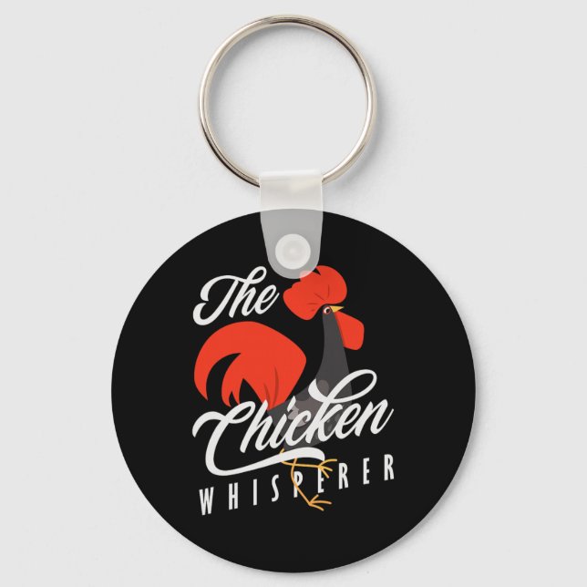 The Chicken Whisperer Rooster Farming Farmer  Key Ring (Front)