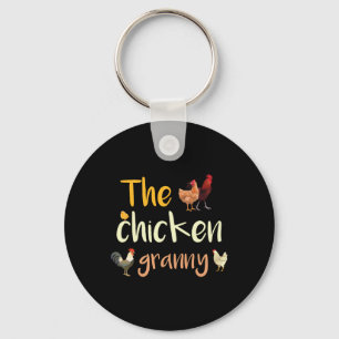 The Chickens Grandma Funny Rooster Chick Hen Chick Key Ring
