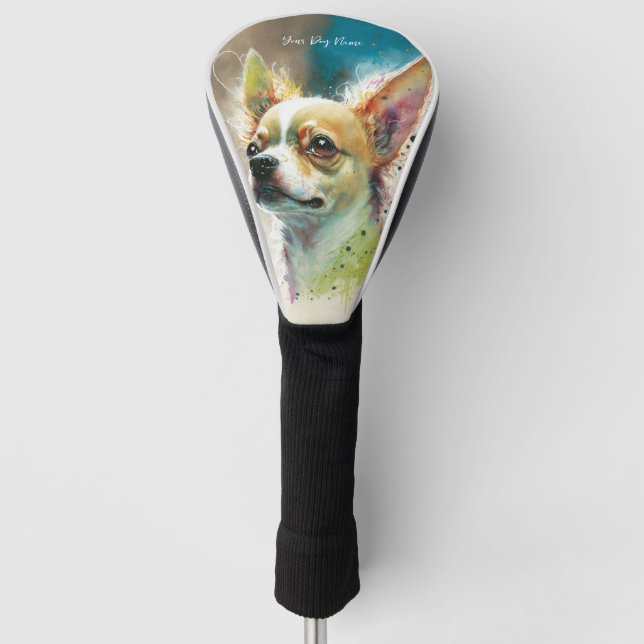 The Chihuahua Dog - Composition 003 Golf Head Cover (Front)