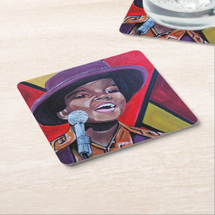 The Child Prodigy Painting by Alfred Fox Square Paper Coaster