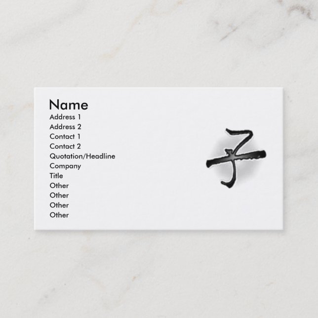 The Child Rat Profile Card (Front)