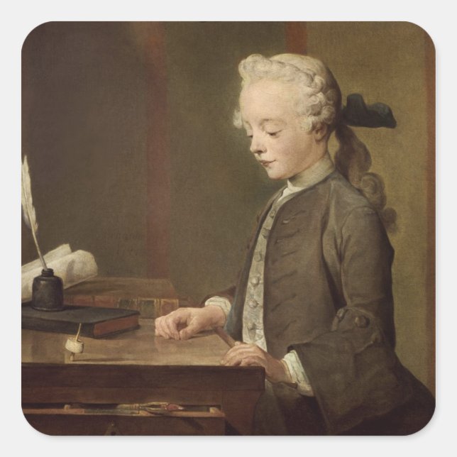 The Child with a Teetotum Square Sticker (Front)