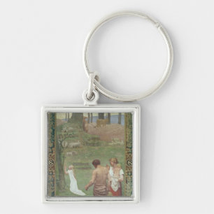 The Childhood of St. Genevieve Key Ring