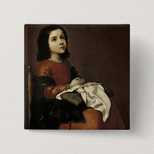 The Childhood of the Virgin, c.1660 15 Cm Square Badge