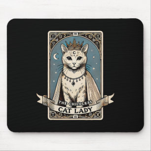 The Childless Cat Ladies Tarot Card  Mouse Pad