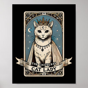 The Childless Cat Ladies Tarot Card  Poster