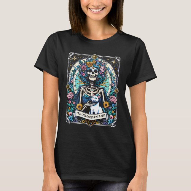 The Childless Cat Lady Tarot Card Kamala Harris 20 T-Shirt (Front)