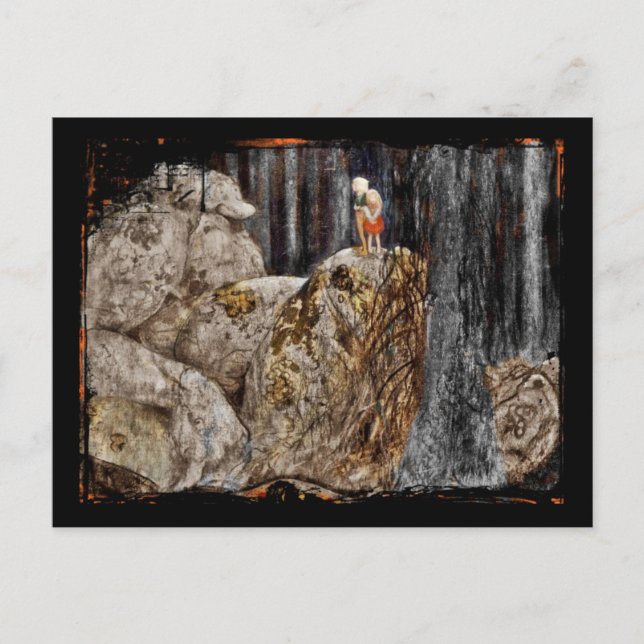 The Children with Stone Troll Postcard (Front)