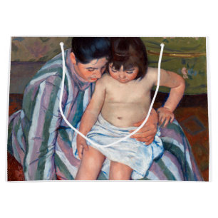 The Child's Bath, Mary Cassatt Large Gift Bag