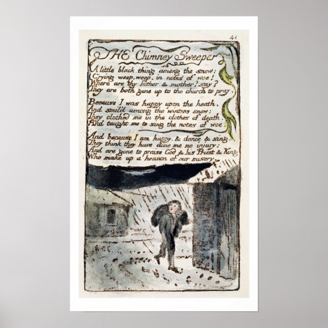 'The Chimney Sweeper', plate 41 (Bentley 37) from Poster (Front)