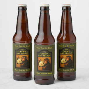 The Chimp And Teapot Pub Beer Bottle Label