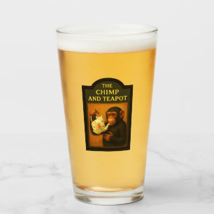The Chimp And Teapot Pub Glass