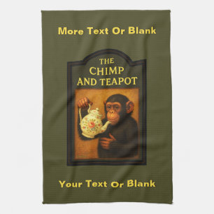 The Chimp And Teapot Pub Tea Towel