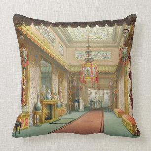 The Chinese Gallery, from 'Views of the Royal Pavi Cushion
