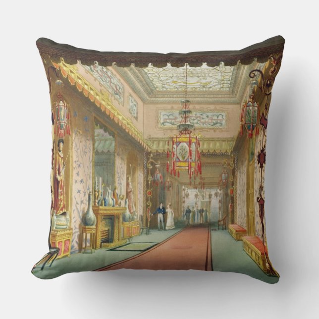 The Chinese Gallery, from 'Views of the Royal Pavi Cushion (Front)